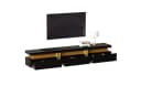 HAUSS SPOLE Lowboard Schwarz 3 Schubladen TV-Board 200 cm Bild 2