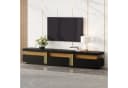 HAUSS SPOLE Lowboard Schwarz 3 Schubladen TV-Board 200 cm Bild 3