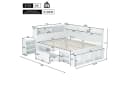 HAUSS SPOLE Holzbett 140x200 mit Schubladen, Regal & Stauschrank Weiß Bild 5