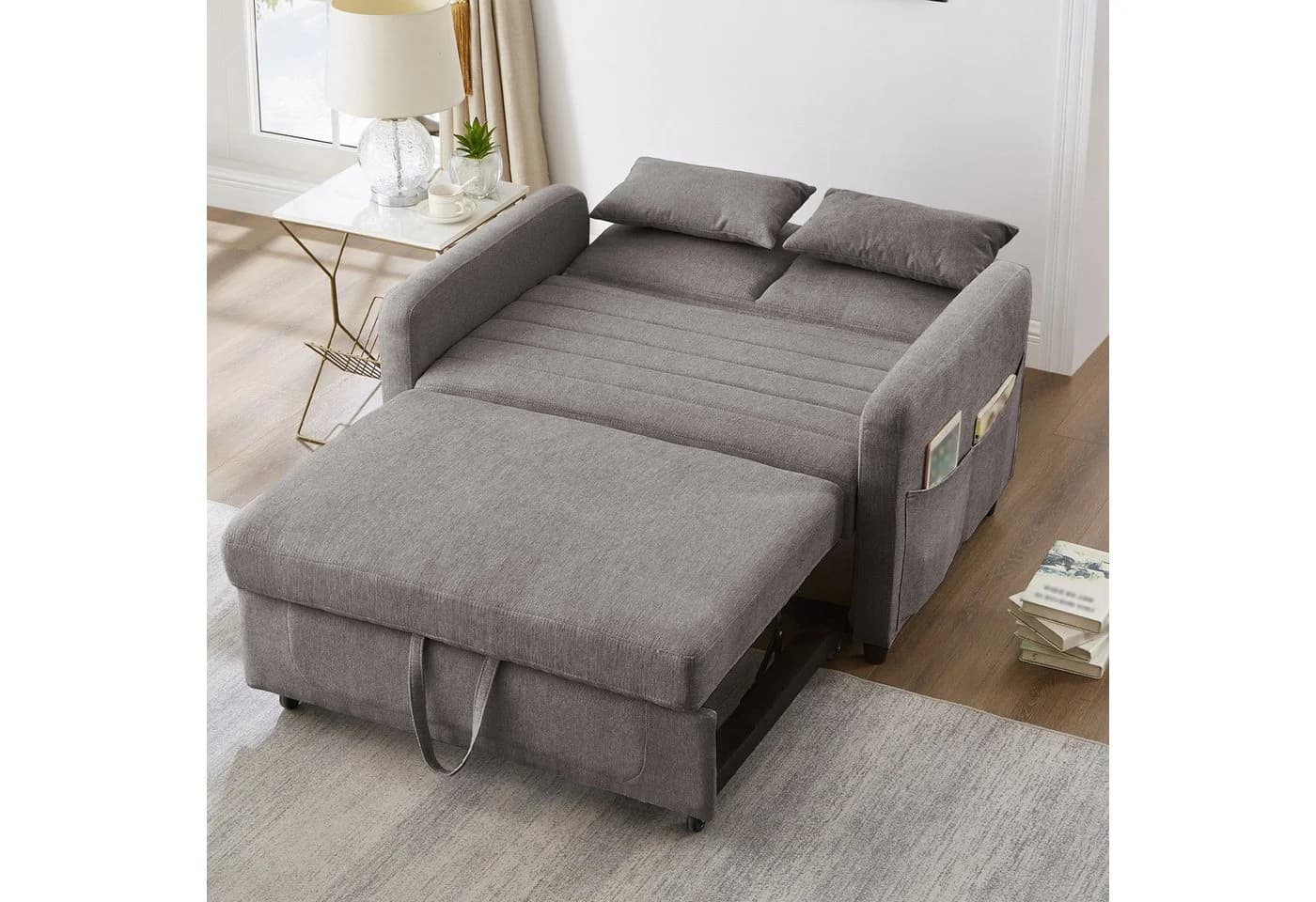 HAUSS SPOLE Schlafsofa Grau Zweisitzer mit Schlaffunktion - Bild 4