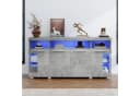 HAUSS SPOLE Sideboard Hochglanz mit LED-Licht Grau Bild 1