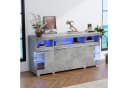 HAUSS SPOLE Sideboard Hochglanz mit LED-Licht Grau Bild 2