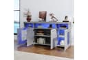 HAUSS SPOLE Sideboard Hochglanz mit LED-Licht Grau Bild 3