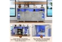 HAUSS SPOLE Sideboard Hochglanz mit LED-Licht Grau Bild 4