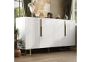 HAUSS SPOLE Sideboard Weiß Geometrisches Design Goldene Akzente Bild 2