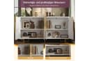 HAUSS SPOLE Sideboard Weiß Geometrisches Design Goldene Akzente Bild 4