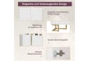 HAUSS SPOLE Sideboard Weiß Geometrisches Design Goldene Akzente Bild 5