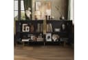 HAUSS SPOLE Sideboard Schwarz Geometrisches Design Goldene Akzente Bild 1
