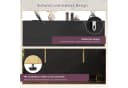 HAUSS SPOLE Sideboard Schwarz Geometrisches Design Goldene Akzente Bild 5