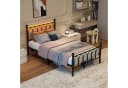 HAUSS SPOLE Metallbett 120x200 Schwarz/Weiß mit USB & LED Bild 2