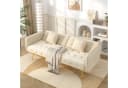 HAUSS SPOLE Schlafsofa Beige mit verstellbarer Rückenlehne und Armlehnen Bild 2