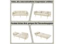HAUSS SPOLE Schlafsofa Beige mit verstellbarer Rückenlehne und Armlehnen Bild 5