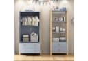 HAUSS SPOLE Kleiderschrank Kinderkleiderschrank mit 4 Ebenen Standregal Blau Bild 1