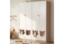 HAUSS SPOLE Kleiderschrank mit Bügelstange Weiß Naturholzfarbe Bild 2