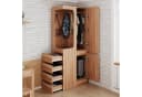 HAUSS SPOLE Kleiderschrank Weiß/Holz mit 4 Schubladen Bild 2