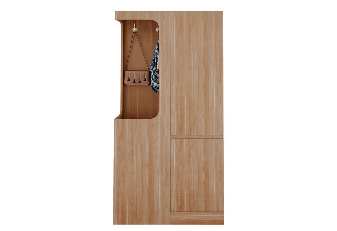 HAUSS SPOLE Kleiderschrank Weiß/Holz mit 4 Schubladen - Bild 4