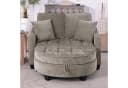 HAUSS SPOLE Schlafsofa mit Schlaffunktion Wohnzimmersofa Multifunktionales Sofa mit Hocker Braun Bild 1