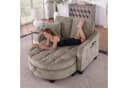 HAUSS SPOLE Schlafsofa mit Schlaffunktion Wohnzimmersofa Multifunktionales Sofa mit Hocker Braun Bild 3