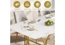 HAUSS SPOLE Esstisch Marmoroptik Weiß/Gold 200x80cm Bild 5