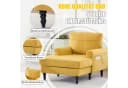 HAUSS SPOLE Relaxsessel Chenille-Liegestuhl Senfgelb Bild 5