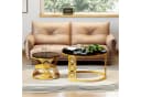 HAUSS SPOLE Couchtisch 2-teiliges Beistelltisch-Set Gold/Schwarz Bild 1