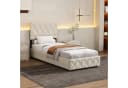 HAUSS SPOLE Polsterbett Beige mit Bettkasten und Samtbezug Bild 1