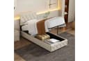 HAUSS SPOLE Polsterbett Beige mit Bettkasten und Samtbezug Bild 2