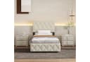 HAUSS SPOLE Polsterbett Beige mit Bettkasten und Samtbezug Bild 3