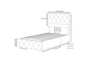 HAUSS SPOLE Polsterbett Beige mit Bettkasten und Samtbezug Bild 4