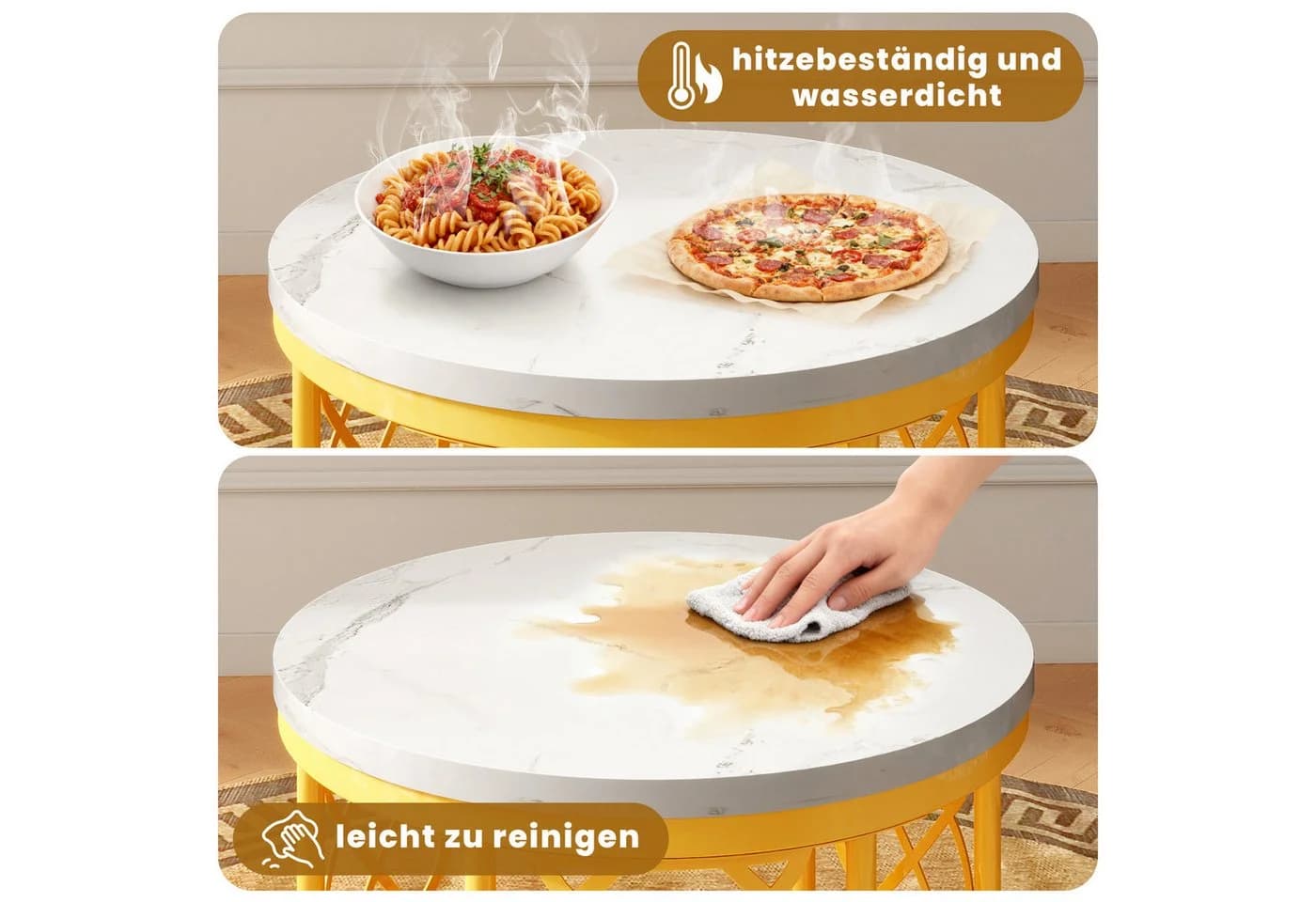 HAUSS SPOLE Couchtisch 2er-Set Herzform Marmoroptik - Bild 5