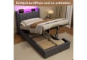 HAUSS SPOLE Polsterbett 90x200 mit Bettkasten und Steckdosen Boxspringbett mit LED-Licht Bild 3