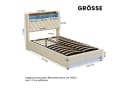 HAUSS SPOLE Polsterbett 140x200cm mit USB, LED-Beleuchtung, Beige Bild 5