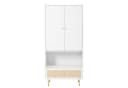HAUSS SPOLE Kleiderschrank 2 Türen Weiß mit Schublade und Kleiderstange Bild 5