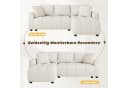 HAUSS SPOLE L-förmiges Schlafsofa Chenille Beige mit Zierkissen Bild 5