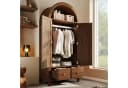 HAUSS SPOLE Kleiderschrank Landhausstil Walnuss mit Rattan & Schubladen Bild 2