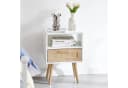 HAUSS SPOLE Nachttisch mit Schublade, Rattangeflecht, weiß Bild 1