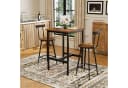 HAUSS SPOLE Bartisch-Set 3-tlg. mit 2 Hockern Industrial Braun/Schwarz Bild 2