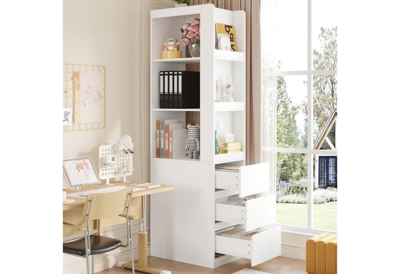 HAUSS SPOLE Bücherregal Weiß 3 Schubladen - Bild 2