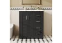 HAUSS SPOLE Waschtisch Schwarz mit Keramikbecken und Soft-Close Bild 1