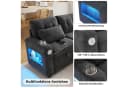 HAUSS SPOLE Schlafsofa 3-4 Sitzer L-Form Chenille Grau mit USB & LED Bild 4