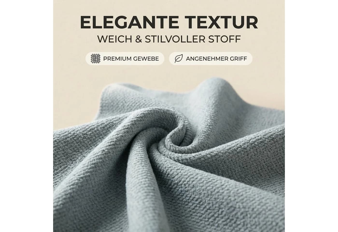 HAUSS SPOLE Sitzsack 1-Sitzer Stoffsofa Grau Chenille Ergonomisch - Bild 4