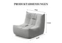 HAUSS SPOLE Sitzsack 1-Sitzer Stoffsofa Grau Chenille Ergonomisch Bild 5