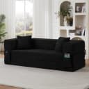 HAUSS SPOLE Schlafsofa 3-Sitzer Schwarz Cord mit Schaumstoff Bild 2