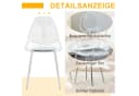 HAUSS SPOLE Esszimmerstuhl 4er Set Transparent Silber Metallbeine Bild 5