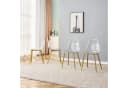HAUSS SPOLE Esszimmerstuhl 4er Set Transparent Gold Metallbeine Bild 3