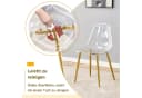 HAUSS SPOLE Esszimmerstuhl 4er Set Transparent Gold Metallbeine Bild 4