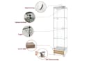 HAUSS SPOLE Vitrine mit LED & Schubladen, weiß, Glas & MDF Bild 4