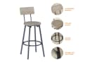 HAUSS SPOLE Bartisch-Set mit 3 Hockern Grau/Schwarz Industrial Bild 3