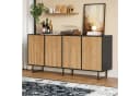 HAUSS SPOLE Sideboard mit Eisenbeinen, 8 Fächer, Natur/Schwarz Bild 3