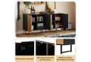 HAUSS SPOLE Sideboard mit Eisenbeinen, 8 Fächer, Natur/Schwarz Bild 5